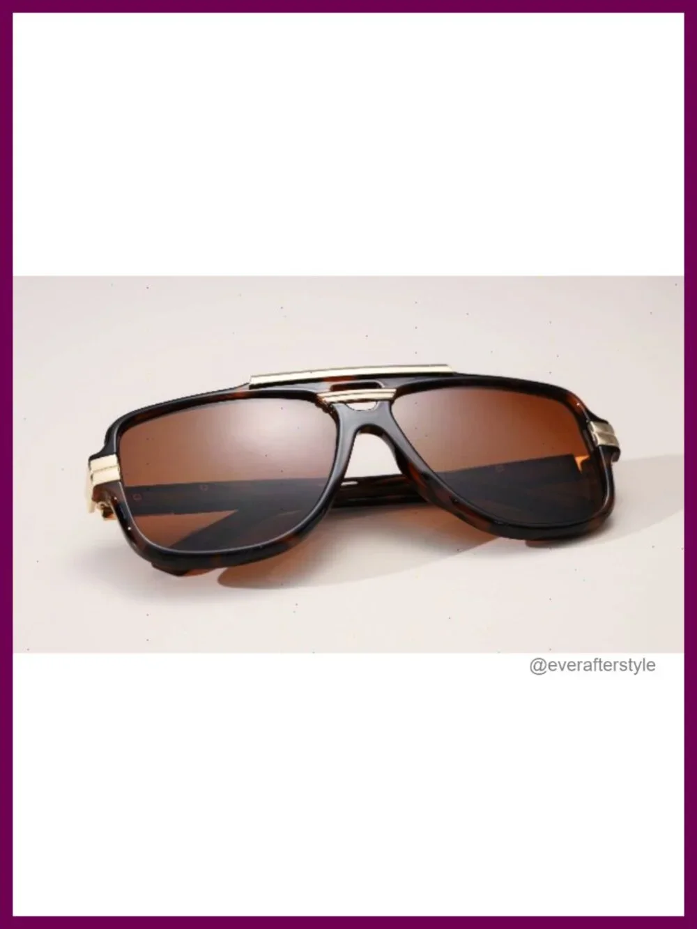 Oversized Square Aviator Sunglasses for Men Women